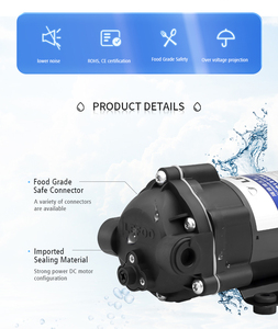 Lefoo tiếng ồn thấp 200gpd RO tăng cường nhà sản xuất máy bơm 24V 1900 ml/phút CE chứng nhận nhỏ cơ hoành bơm tăng cường cho máy lọc nước - Product Image 5