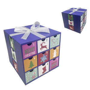 กล่องของขวัญปฏิทินคริสต์มาสกล่องของขวัญบรรจุภัณฑ์กระดาษช็อคโกแลตเครื่องสำอาง - Product Image 6