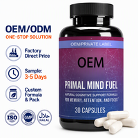 Capsules de Bacopa, Rhodiola et Vitamine B à Marque Blanche OEM – Soutien Cognitif Adulte – Complément Alimentaire Végétalien – 30 Gélules