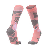 Chaussettes de ski et de randonnée professionnelles pour femmes, respirantes, tricotées, épaisses, avec fond en serviette, absorbant la transpiration, chaudes, en coton et en fibre de bambou