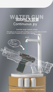 مسدس بخ مائي طويل المدى من البلاستيك القوي عالي الضغط للصيف في الهواء الطلق بسعر الجملة لعبة كهربائية للأطفال والكبار - Product Image 4