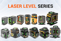 Niveau laser vert lumineux professionnel industriel de haute précision à auto-nivellement 360° DOM OEM Factory INORM, batterie au lithium, 6 lignes