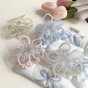 กิ๊บติดผมรูปดอกไม้ขนาดใหญ่ สีสันสดใส โปร่งแสง สำหรับผู้หญิง ทำจากอะซิเตท ขนาด 7 ซม. สไตล์เกาหลี เหมาะสำหรับงานปาร์ตี้ ชายหาด ของขวัญ - Product Image 2