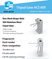 Portillon tournant semi-automatique ACS AUTO avec lecteur de code QR pour le contrôle d'accès des salles de sport