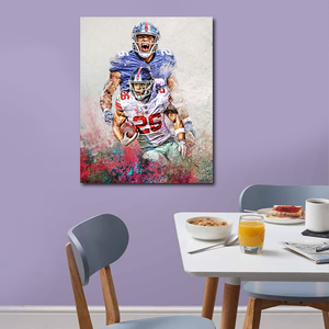 Vente en gros de <span class=keywords><strong>New</strong></span> <span class=keywords><strong>York</strong></span> Giants Impressions sur toile Giants Football Impressions Art mural sportif pour la décoration de la maison - Product Image 2