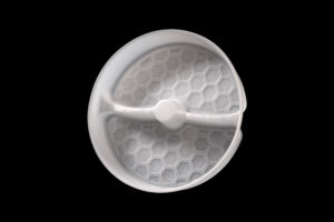 ถาดพลาสติก PP แบบกลม แบ่ง 2 ช่อง สำหรับใส่แก้วกระดาษ ชามกระดาษ มีตัวอย่างให้ทดลองใช้ ขายส่ง รับผลิตแบบ OEM/ODM - Product Image 2