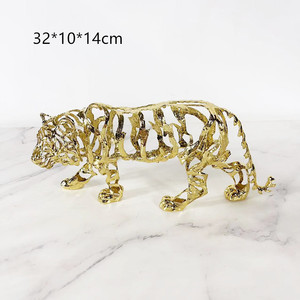 Esculturas de Animales Geométricas de Estilo Europeo, Leones, Elefantes y Caballos, Artesanía Metálica, Forma Irregular, Decoración del Hogar - Product Image 5