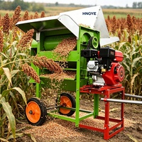 Batteuse portable à moteur essence 7,5 CV multi-cultures pour riz, soja, millet, colza