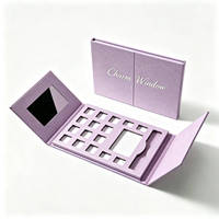 Palette Ombretti con Effetto Goffrato e Lamina Oro Lucida, Specchio Integrato, Design Multi-Scomparto, Personalizzazione per Piccoli Lotti Supportata, Bestseller