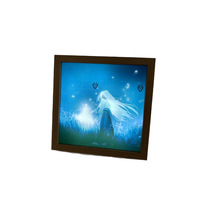 10x10 éclairage bois cadre Photo Table affichage tactile LED cadre Photo charge éclairage ombre cadre