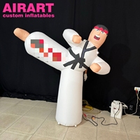 Grand ouverture du dojo : Publicité gonflable de karaté, Taekwondo gonflable sur mesure avec impression des coordonnées pour point photo