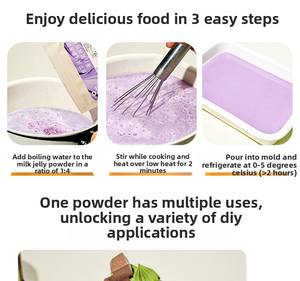 Poudre de gelée de matcha sans cuisson, poudre de gelée de lait de <span class=keywords><strong>coco</strong></span> et poudre de gelée de noix de <span class=keywords><strong>coco</strong></span>, poudre de pudding commerciale exclusive pour les salons de thé à bulles - Product Image 2