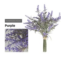 Bunga Lavender Ungu Buatan yang Trendi, Perlengkapan Fotografi Pernikahan, Dekorasi Rumah, Buket Rumput, Cetakan Injeksi