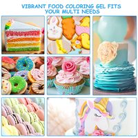 Essbare Lebensmittelfarben-Set 10 Farben Konzentrierte Flüssige Geschmacksneutrale Neon-Glasurfarben für Kuchendekoration, Backen, Kochen