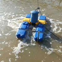 Aérateur de fond flottant de type jet 3,7 kW, générateur de nano-bulles, machine d'aération pour étang à poissons et crevettes