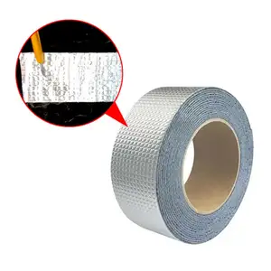 Rubber Waterproof Tape Free Sample Waterproof Checked Self Adhesive Aluminum Foil Butyl Rubber Tape For Roof Seal