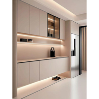 Armoire à chaussures en bois durable, grande capacité, meuble de rangement pour salon, design minimaliste pour l'entrée de la maison, pour hôtel et villa