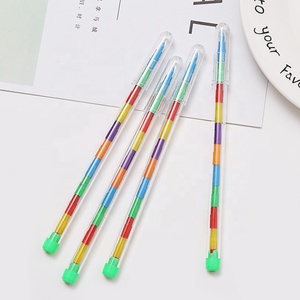 Crayones de Colores Desmontables y Apilables de Plástico <span class=keywords><strong>para</strong></span> Niños, 10 en 1, 10 Colores, Embalaje Suelto, Logotipo Personalizado <span class=keywords><strong>para</strong></span> Pintar - Product Image 1