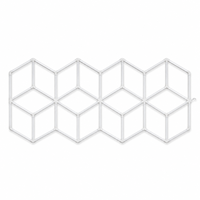 Plafonnier LED linéaire géométrique à 4 cubes, modulaire et connectable, pour garage, atelier et atelier de detailing automobile