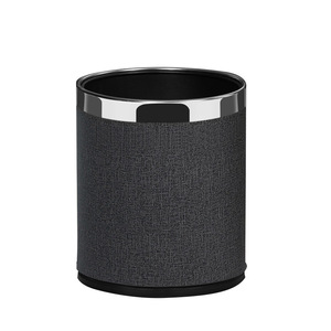 Fireproof Hotel Trash Can Cylindrical Double Layered Thickened Stainless Steel Indoor Use for Home Office KTV - Product Image 2