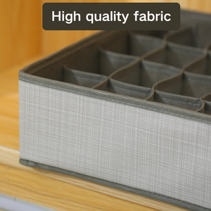 24 Compartment Fabric <strong>Storage</strong> <strong>Box</strong> Collapsible Closet Organizer <strong>Drawer</strong> for Handkerchief Sock Tie Wardrobe Organization - Product Image 3