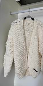 Cardigan pour femmes <span class=keywords><strong>pull</strong></span> nouveau pur tissé à la main <span class=keywords><strong>boule</strong></span> lanterne manches Style doux pour la saison d'automne - Product Image 5