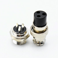 Connecteur M12/GX12 pour douille de montage à écrou fileté long 2 3 4 5 6 7 broches