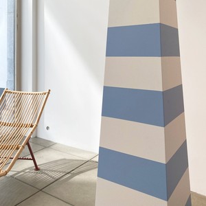 Lampadaire à rayures bleues et blanches, source de lumière LED, commande par interrupteur, pour la maison, le salon, la chambre à coucher, éclairage intérieur - Product Image 4