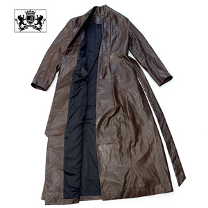 Veste longue en cuir d'agneau véritable Janefur pour femme, printemps-automne, marron, noir, imperméable, pour femmes - Product Image 6