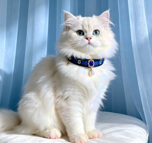 Collare per Animali Domestici Shixiaoji Originale in Poliestere con Strisce di Perle, Collana con Foto di <span class=keywords><strong>Gatto</strong></span> Stile Galleria d'Arte per Gattini Abyssinian, Chinchilla, Devon - Product Image 5