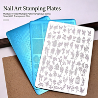 Plaques de tamponnage pour nail art dorées, motifs variés (lignes, fleurs), outil en acier inoxydable pour estampage d'ongles, Zhejiang