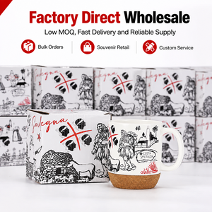 Nouvelle conception <span class=keywords><strong>de</strong></span> tasse à café souvenir avec base en liège et boîte cadeau - Product Image 3