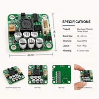 ZhonNa 40x40mm Blue Laser PCB Driver Board for Testing and Analysis Instruments Equipment Components Spare Parts and Accessories