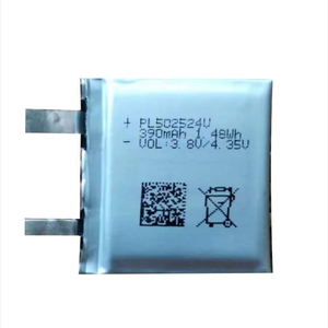 แบตเตอรี่โพลิเมอร์ลิเธียม PL502524V ความจุ 390mAh แบตเตอรี่สำรองแบบชาร์จได้ ความจุสูง - Product Image 1