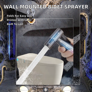 Pulvérisateur de bidet pliable NES-SP09 |   Douchette murale en acier inoxydable, pulvérisateur de robinet de toilette, douchette bidet portable et <span class=keywords><strong>lave</strong></span>-fesses - Product Image 2