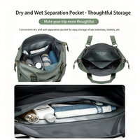 Sac de voyage extensible imperméable grande capacité avec logo personnalisé, séparation sec/humide, pour gym, yoga, week-end, nuit, et pochette bandoulière