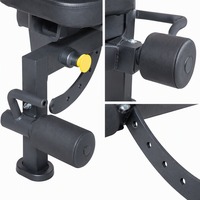 Banc de musculation réglable pour salle de sport, banc inclinable robuste en acier avec extension de jambes et rouleau