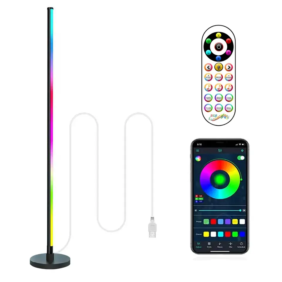 Xriver โคมไฟตั้งพื้นอัจฉริยะ RGB โคมไฟตั้งพื้นแบบทันสมัยโคมไฟ LED RGB โคมไฟตั้งพื้น