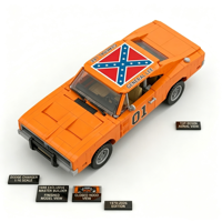 Jeu de construction éducatif Moc Diy Puzzle Assembly, jouet de construction en plastique ABS, blocs de construction, modèle de voiture classique, SUV