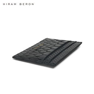 Tarjetero de Diseño Italiano de Cuero de Lujo Negro Premium de la Marca Personalizada Hiram Beron - Product Image 5