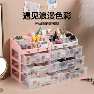 Desktop Cosmetic Storage Box Multi Layer <b>Drawer</b> Style Organizer Transparent <b>Makeup</b> Rack For Beauty Products PPC Material - Product Image 4