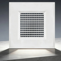 Diffuseur d'air de plafond ABS 600x600mm avec double grille de ventilation pour panneau de laine minérale de plafond suspendu, ventilation CVC, retour d'air