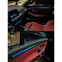 Pour BMW G20 320i 330i 2020-2026, lampe d'ambiance RGB à effet lumineux dynamique cristallin avec panneau ciel étoilé côté passager, commande iDrive