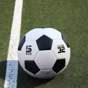 Balones <span class=keywords><strong>de</strong></span> Fútbol <span class=keywords><strong>de</strong></span> PVC Blanco y Negro al por Mayor, Modelo EC--AC--318 para Adultos, Estudiantes, Entrenamiento Escolar Primario y Secundario, Balones <span class=keywords><strong>de</strong></span> Competición - Product Image 1