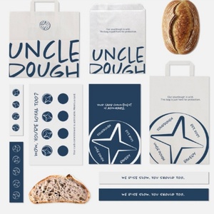 Bolsa <span class=keywords><strong>de</strong></span> Papel Blanca Resistente a la Grasa con Logotipo Personalizado al por Mayor para Envasado <span class=keywords><strong>de</strong></span> Comida Rápida para Llevar - Product Image 5