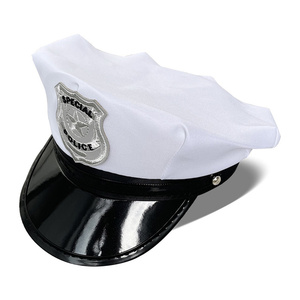 Casquette de policier octogonale blanche M437 pour adulte, Europe et États-Unis, cosplay, jeu de rôle, fête amusante, chapeau de policier - Product Image 2