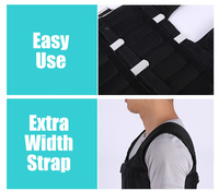 Gilet Lesté de 35 kg pour Boxe Musculation Entraînement Fitness Équipement de Gym Ajustable Veste Sablée
