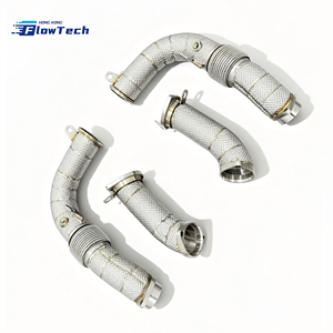 Tuyau d'échappement avant pour BMW G90 M5 S68 4.4T V8 bi-turbo hybride – Acier inoxydable 304, bouclier thermique - Product Image 5