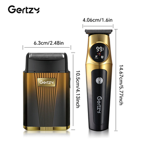 Salon <b>Shaver</b> 2-in-1 LCD Display Professional Hair Clippers Trimmers Grooming Set USB for Household Hotel Use Foil <b>Shaver</b> - Product Image 5