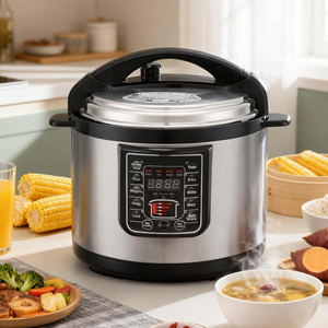 Electrodomésticos de Cocina, Ollas a Presión de Acero Inoxidable, Olla a Presión Eléctrica Inteligente Digital Multifunción KC04027 - Product Image 1